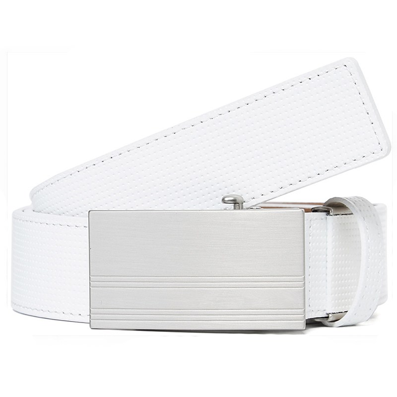 高爾夫定制男士白色皮帶