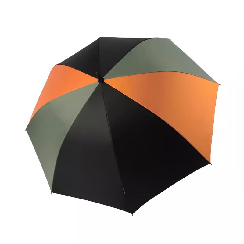 黑灰橙接片高爾夫傘