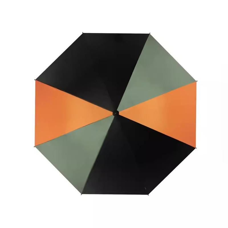 黑灰橙接片高爾夫傘