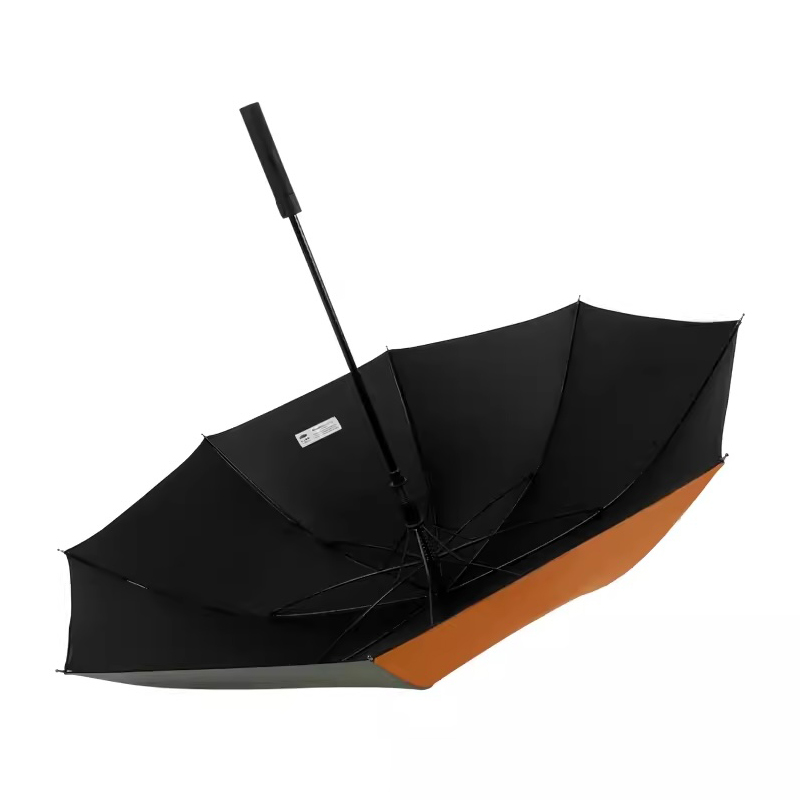 黑灰橙接片高爾夫傘